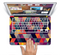 The Triangular Abstract Vibrant Colored Pattern Skin Set for the Apple MacBook Pro 15" with Retina Display