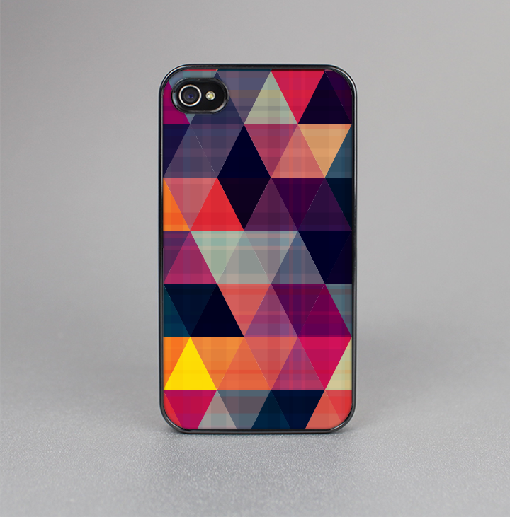 The Triangular Abstract Vibrant Colored Pattern Skin-Sert for the Apple iPhone 4-4s Skin-Sert Case