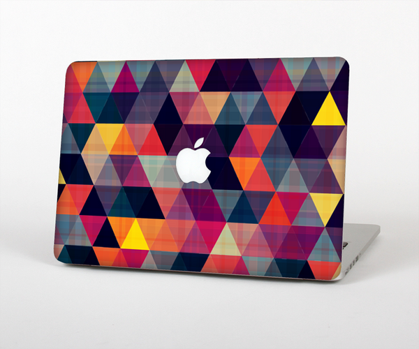 The Triangular Abstract Vibrant Colored Pattern Skin Set for the Apple MacBook Pro 15" with Retina Display