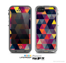 The Triangular Abstract Vibrant Colored Pattern Skin for the Apple iPhone 5c LifeProof Case