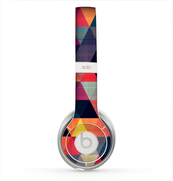 The Triangular Abstract Vibrant Colored Pattern Skin for the Beats by Dre Solo 2 Headphones