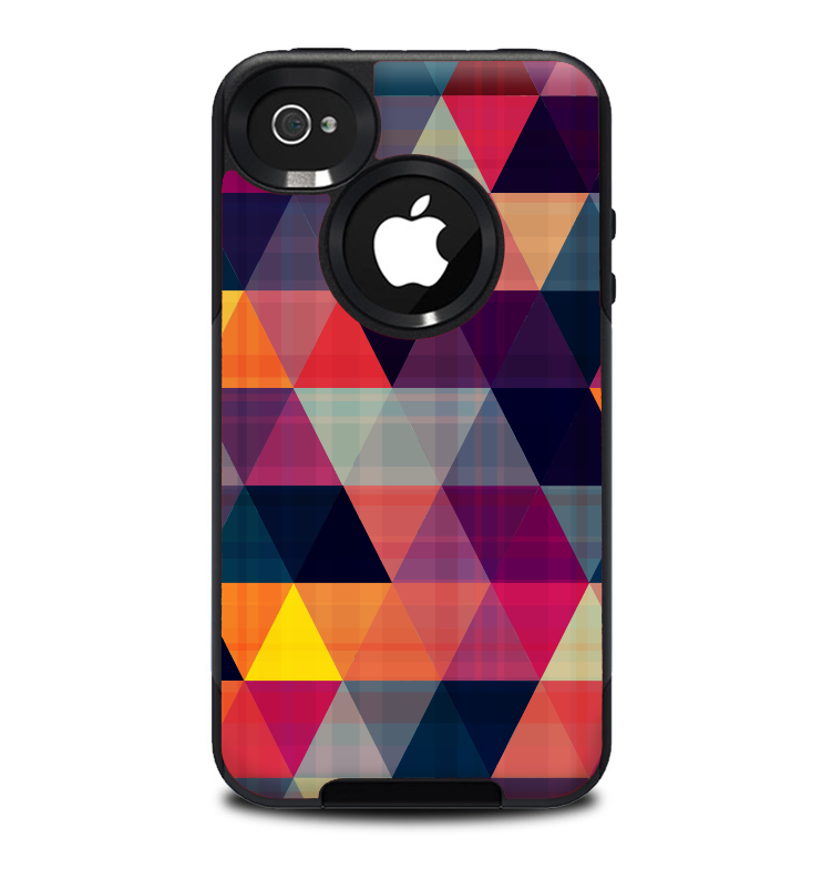 The Triangular Abstract Vibrant Colored Pattern Skin for the iPhone 4-4s OtterBox Commuter Case