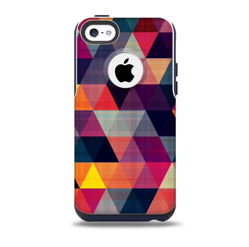 The Triangular Abstract Vibrant Colored Pattern Skin for the iPhone 5c OtterBox Commuter Case