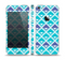 The Triangular Teal & Purple Abstract Cubes Skin Set for the Apple iPhone 5