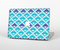 The Triangular Teal & Purple Abstract Cubes Skin Set for the Apple MacBook Pro 15" with Retina Display