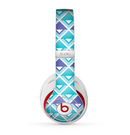 The Triangular Teal & Purple Abstract Cubes Skin for the Beats by Dre Studio (2013+ Version) Headphones