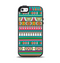The Tribal Vector Green & Pink Abstract Pattern V3 Apple iPhone 5-5s Otterbox Symmetry Case Skin Set