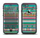 The Tribal Vector Green & Pink Abstract Pattern V3 Apple iPhone 6/6s LifeProof Fre Case Skin Set