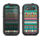 The Tribal Vector Green & Pink Abstract Pattern V3 Samsung Galaxy S3 LifeProof Fre Case Skin Set