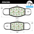 The Tropical Flamingo Jungle Scene - Made in USA Mouth Cover Unisex Anti-Dust Cotton Blend Reusable & Washable Face Mask with Adjustable Sizing for Adult or Child