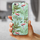 The Tropical Flamingo Scene iPhone 6/6s or 6/6s Plus 2-Piece Hybrid INK-Fuzed Case