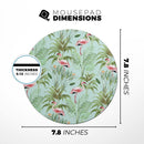 The Tropical Flamingo Scene// WaterProof Rubber Foam Backed Anti-Slip Mouse Pad for Home Work Office or Gaming Computer Desk