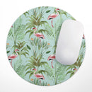 The Tropical Flamingo Scene// WaterProof Rubber Foam Backed Anti-Slip Mouse Pad for Home Work Office or Gaming Computer Desk