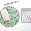 The Tropical Flamingo Scene// WaterProof Rubber Foam Backed Anti-Slip Mouse Pad for Home Work Office or Gaming Computer Desk
