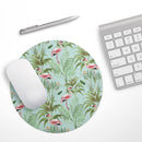 The Tropical Flamingo Scene// WaterProof Rubber Foam Backed Anti-Slip Mouse Pad for Home Work Office or Gaming Computer Desk