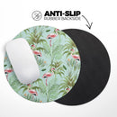 The Tropical Flamingo Scene// WaterProof Rubber Foam Backed Anti-Slip Mouse Pad for Home Work Office or Gaming Computer Desk