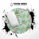 The Tropical Flamingo Scene// WaterProof Rubber Foam Backed Anti-Slip Mouse Pad for Home Work Office or Gaming Computer Desk