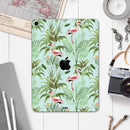 The Tropical Flamingo Scene - Full Body Skin Decal for the Apple iPad Pro 12.9", 11", 10.5", 9.7", Air or Mini (All Models Available)