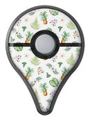 The Tropical Pineapple and Floral Pattern Pokémon GO Plus Vinyl Protective Decal Skin Kit