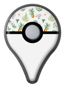 The Tropical Pineapple and Floral Pattern Pokémon GO Plus Vinyl Protective Decal Skin Kit