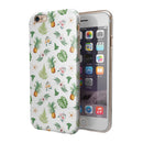 The Tropical Pineapple and Floral Pattern iPhone 6/6s or 6/6s Plus 2-Piece Hybrid INK-Fuzed Case