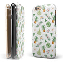The Tropical Pineapple and Floral Pattern iPhone 6/6s or 6/6s Plus 2-Piece Hybrid INK-Fuzed Case