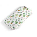 The Tropical Pineapple and Floral Pattern iPhone 6/6s or 6/6s Plus 2-Piece Hybrid INK-Fuzed Case