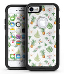 The Tropical Pineapple and Floral Pattern 4 - iPhone 7 or 8 OtterBox Case & Skin Kits