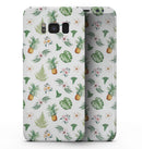 The Tropical Pineapple and Floral Pattern - Samsung Galaxy S8 Full-Body Skin Kit