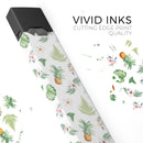 The Tropical Pineapple and Floral Pattern - Premium Decal Protective Skin-Wrap Sticker compatible with the Juul Labs vaping device