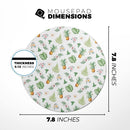The Tropical Pineapple and Floral Pattern// WaterProof Rubber Foam Backed Anti-Slip Mouse Pad for Home Work Office or Gaming Computer Desk