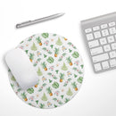 The Tropical Pineapple and Floral Pattern// WaterProof Rubber Foam Backed Anti-Slip Mouse Pad for Home Work Office or Gaming Computer Desk