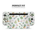 The Tropical Pineapple and Floral Pattern // Skin Decal Wrap Kit for Nintendo Switch Console & Dock, Joy-Cons, Pro Controller, Lite, 3DS XL, 2DS XL, DSi, or Wii - Vinyl Skin Wrap for Nintendo Switch 2, OLED, Lite, Pro Controller, Wii & Classic Handhelds