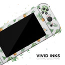 The Tropical Pineapple and Floral Pattern // Skin Decal Wrap Kit for Nintendo Switch Console & Dock, Joy-Cons, Pro Controller, Lite, 3DS XL, 2DS XL, DSi, or Wii - Vinyl Skin Wrap for Nintendo Switch 2, OLED, Lite, Pro Controller, Wii & Classic Handhelds