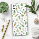 The Tropical Pineapple and Floral Pattern - Premium Vinyl Skin Decal for Samsung Galaxy S25 Ultra, S24, S23, S22 & All Galaxy S Models
