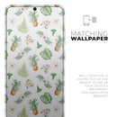 The Tropical Pineapple and Floral Pattern - Premium Vinyl Skin Decal for Samsung Galaxy S25 Ultra, S24, S23, S22 & All Galaxy S Models