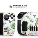 The Tropical Pineapple and Floral Pattern // Full Body Skin Decal Wrap Kit for the Steam Deck handheld gaming computer