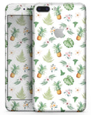 The Tropical Pineapple and Floral Pattern - Skin-kit for the iPhone 8 or 8 Plus