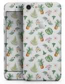 The Tropical Pineapple and Floral Pattern - Skin-kit for the iPhone 8 or 8 Plus