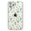 The Tropical Pineapple and Floral Pattern - Protective Skin Wrap & Decal – Compatible with iPhone SE to iPhone 17 Pro Max (All Models)