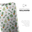 The Tropical Pineapple and Floral Pattern - Protective Skin Wrap & Decal – Compatible with iPhone SE to iPhone 17 Pro Max (All Models)