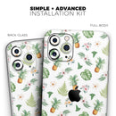 The Tropical Pineapple and Floral Pattern - Protective Skin Wrap & Decal – Compatible with iPhone SE to iPhone 17 Pro Max (All Models)