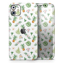 The Tropical Pineapple and Floral Pattern - Protective Skin Wrap & Decal – Compatible with iPhone SE to iPhone 17 Pro Max (All Models)