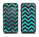 The Turquoise-Black-Gray Chevron Pattern Apple iPhone 6/6s LifeProof Fre Case Skin Set
