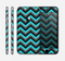 The Turquoise-Black-Gray Chevron Pattern Skin for the Apple iPhone 6