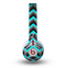 The Turquoise-Black-Gray Chevron Pattern Skin for the Beats by Dre Mixr Headphones