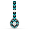 The Turquoise-Black-Gray Chevron Pattern Skin for the Beats by Dre Solo 2 Headphones