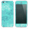 The Turquoise Abstract Pattern Swirl V5 Skin for the iPhone 3, 4-4s, 5-5s or 5c