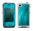 The Turquoise Blue Highlighted Fabric Apple iPhone 4-4s LifeProof Fre Case Skin Set