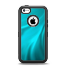 The Turquoise Blue Highlighted Fabric Apple iPhone 5c Otterbox Defender Case Skin Set